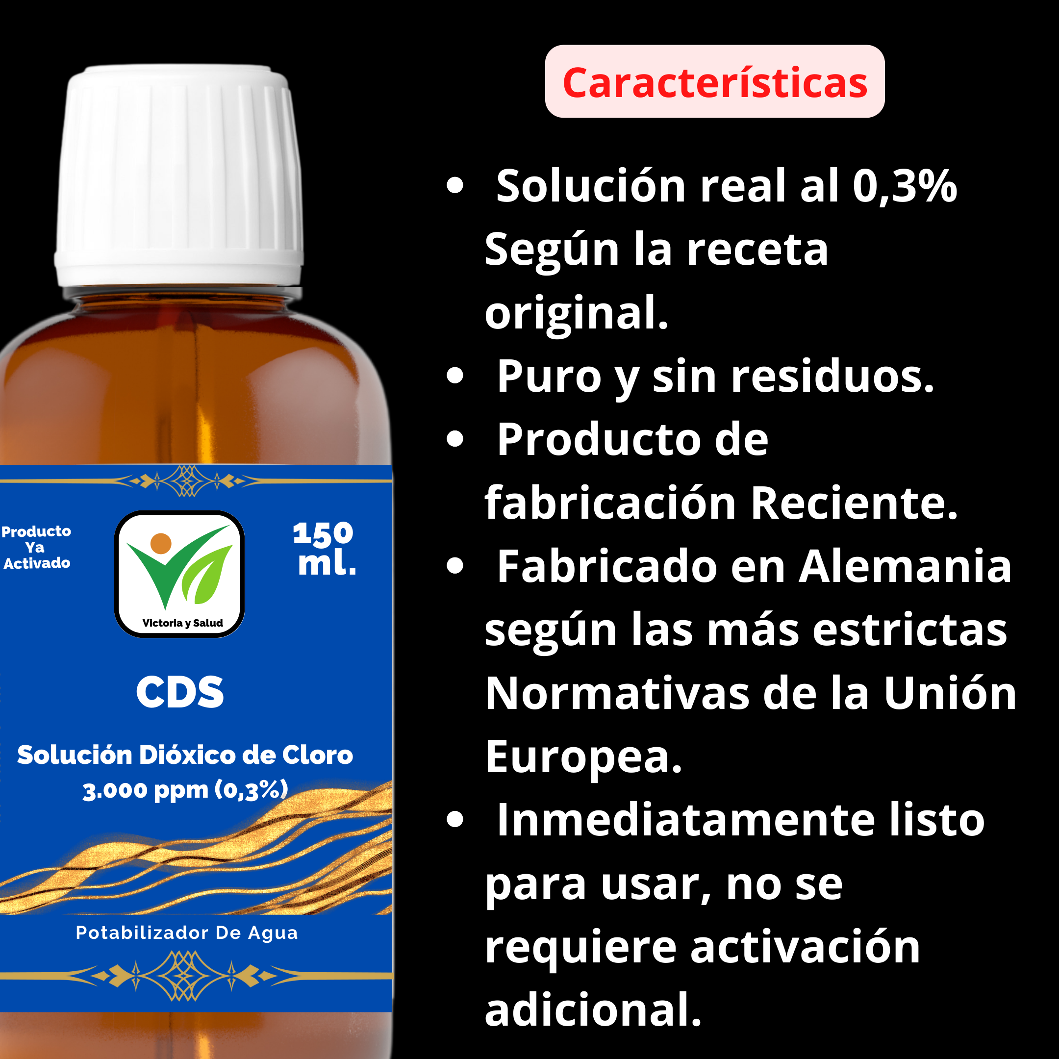 Características destacadas del CDS 150 Blue de Victoria y Salud
