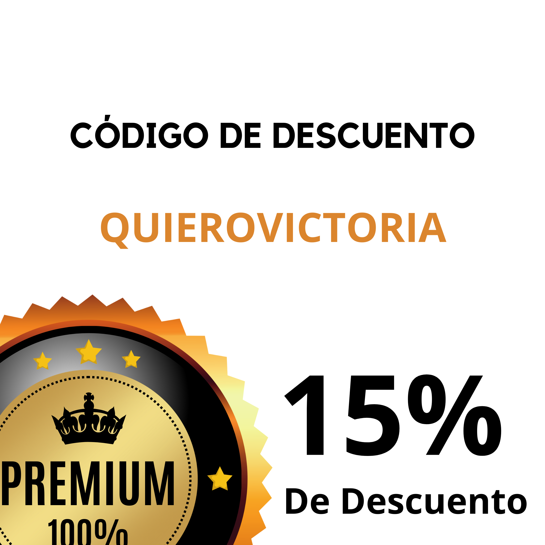 Código de descuento para el CDS 150 ml. Black Editión de Victoria y Salud