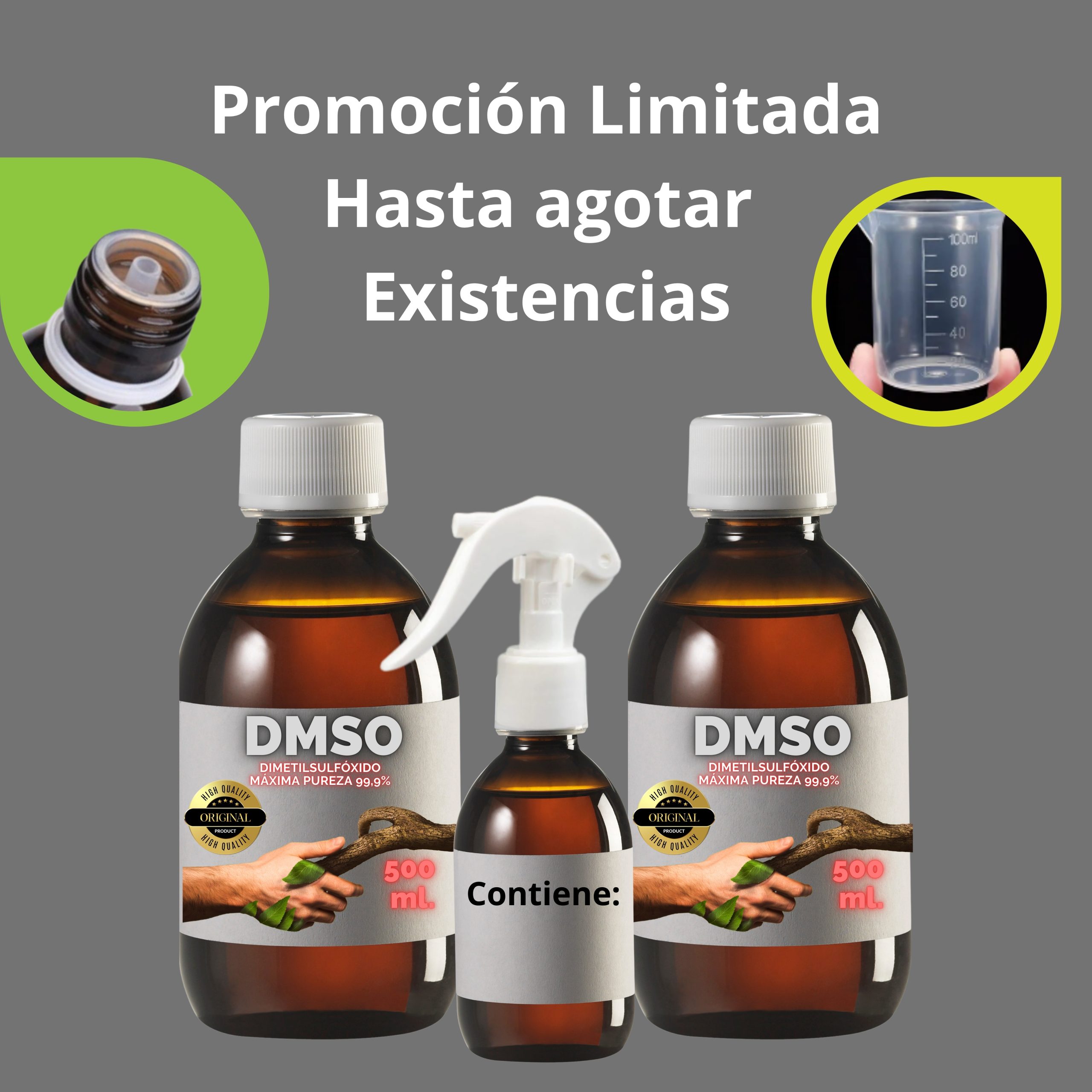 Detalle de promoción limitada del DMSO 500 X 2
